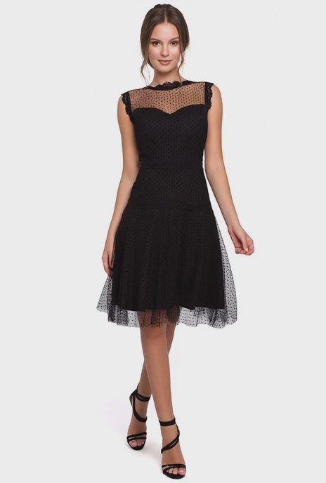 Simone | Polka Dot Tulle Fit-and-Flare